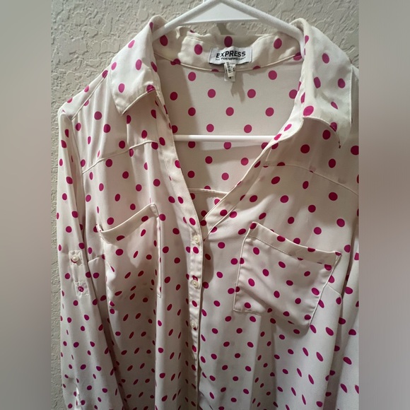 Women’s Express Polka Dot Long sleeve Top - Picture 2 of 5